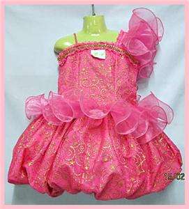 YEAR SZ 6 NEW PING GOLD GIRL PARTY NATIONAL PAGEANT GLITZ DRESS 