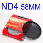 58mm Neutral Density ND10 filter Grey ND for Canon 600D 550D 1100D 18 