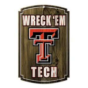  Texas Tech Red Raiders Wood Sign