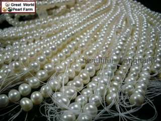 GW Wholesale 30 Strand 9 10MM White Pearl Chain 16inch  