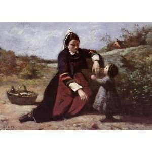  Hand Made Oil Reproduction   Jean Baptiste Corot   24 x 18 