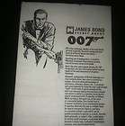 James Bond Attache Case Copy Of Instructions Booklet Nm 1965