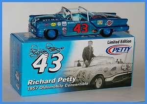 BLUE CHROME RC2 1/24 RICHARD PETTY #43 1957 OLDS CONVERTIBLE #4 OF 
