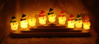 SHINY BRITE RADKO Snowman Candolier Christmas LIGHTS  