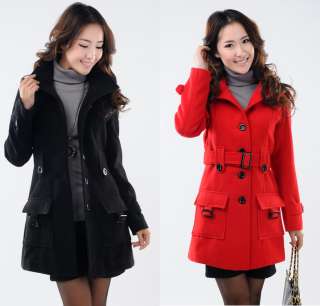 New Womens Slim Winter Long Trench Coat Jacket L878#  