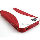 White Red Duo Shield Double Layer Hard Case Gel Cover For Apple iPhone 