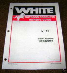 White L 125 Lawn Tractor Operators Manual 130 706F190  
