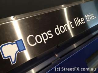    Facebook Police Lights Drift Race Defect Car Sticker Decal  