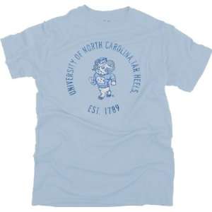  North Carolina Tar Heels Light Blue Retro Mascot Rampage T 