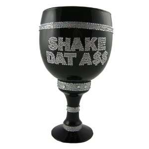  Pimp Cup Stein Black Glass w/ Silver Shake Dat A 