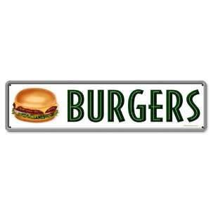  Burgers Food and Drink Metal Sign   Garage Art Signs
