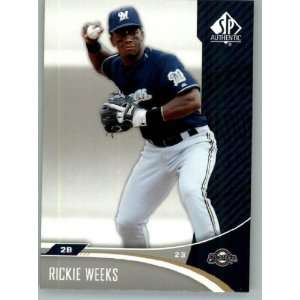  2006 SP Authentic #52 Rickie Weeks   Milwaukee Brewers 