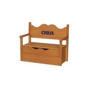  Personalized Bench Toy Box (Honey Oak) Toys & Games
