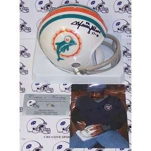   Autographed Miami Dolphins Riddell Mini Helmet