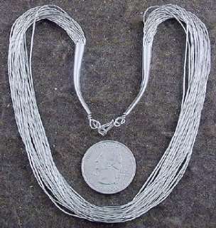 Liquid Sterling Silver 30 Strands 18 Necklace Jewelry  