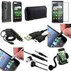 9in1 Accessory Combo Hard Leather Case Charger USB Holder For LG P920 