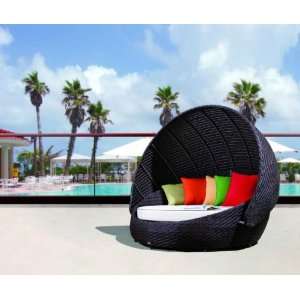  Vig Furniture Rb 016 Round Bed with Rattan Canopy Patio 