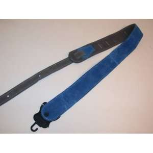  LM Products Alexis Soft Genuine Leather Blue Guitar Strap 