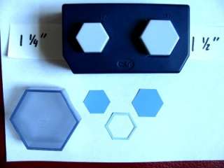   memories LARGE Hexagon Punch Shape Maker + hexagon storage box ~ RARE