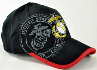 NEW US MARINE CORPS CAP HAT USMC A3 BLACK  