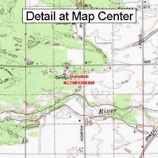   Topographic Quadrangle Map   Standish, Michigan (Folded/Waterproof