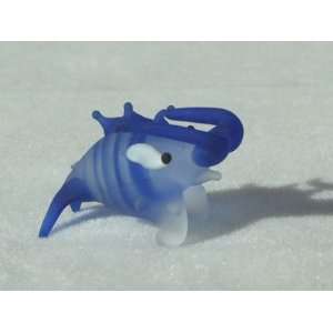    Collectibles Crystal Figurines Opaque Blue Lobster 