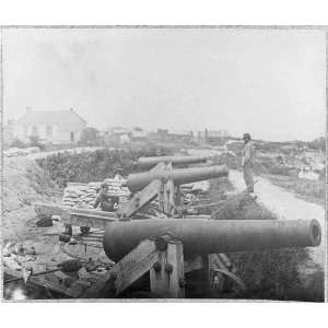   ,Va. Confederate Water Battery,Nelson Church in rear