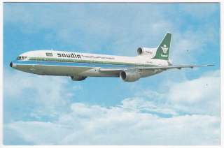 Lockheed Tristar Postcard / The Saudia Arabia Airline  