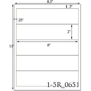 Rectangle White Water resistant Polyester Printed Label Sheet 