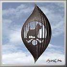 Westie Dog BLACK Metal Swirly Sphere Wind Spinner *NEW*