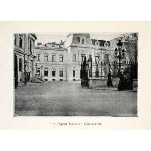 com 1907 Halftone Print Romania Royal Palace Bucharest Capital House 