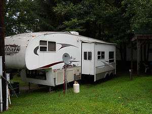 2008 Outback 5th wheel toy hauler, side ramp door, Sidney Edition 