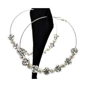  Silver Lady Gaga Paparazzi Basketball Wives Earring with 