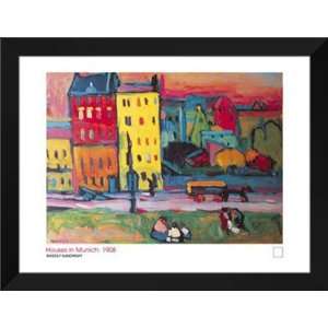 Wassily Kandinsky FRAMED Art 28x36 Houses In Munich