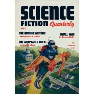  Science Fiction Quarterly Rocket Man Kidnaps Woman 28X42 