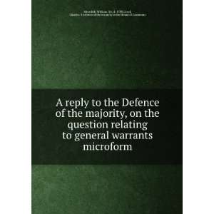   the majority, on the question relating to general warrants microform