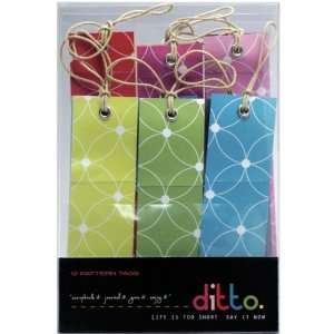  Ditto Tags 12/Pkg Outline Pattern