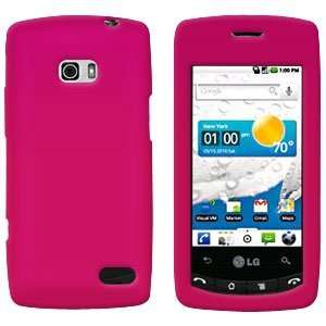  LG Ally   Zooly Rubberized Snap On Case Hot Pink Cell 