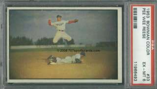 1953 Bowman Color 33 Pee Wee Reese PSA 6 (6493)  