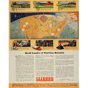 1944 Ad Glidden Paint WWII War Production Chemical Engineering 