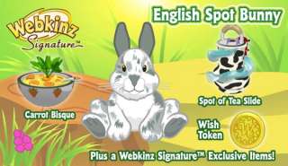 NEW Webkinz Signature ENGLISH SPOT BUNNY Limited Edition FREE SHIP 