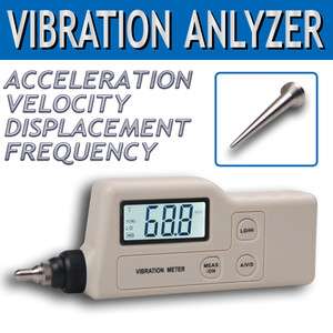   Vibration Meter Tester Vibrometer Analyzer Acceleration Velocity Gauge