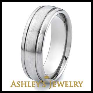 New Titanium Wedding Band 7mm Wide Dome Ring Size 13  
