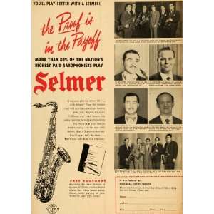  1952 Ad H. A. Selmer Saxophones Buddy Morrow Gallodoro 