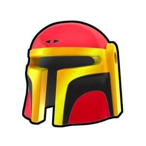  Red Mando Dred Helmet   LEGO Compatible Minifigure Piece 