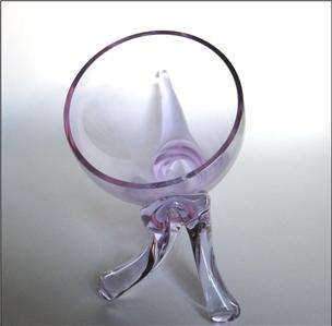 Tiffin Twilight Diachromatic Glass Ftd Blown Horn Vase  