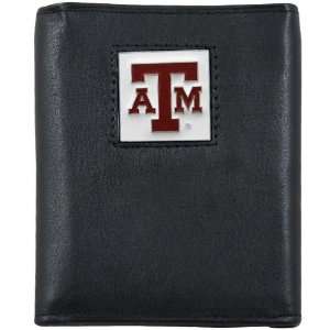  Texas A&M Aggies Black Tri fold Leather Executive Wallet 