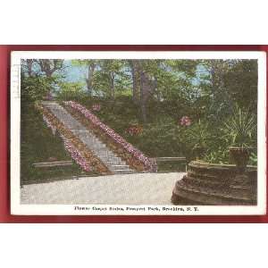   Flower Carpet Stairs Prospect Park 1918 New York City 