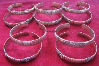 Bn302 Lot of 10 Tibet Om mantra Dragon COPPER bracelet Nepal Free 