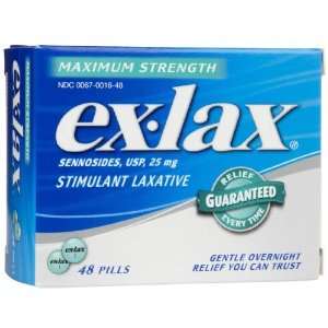  EX LAX PILLS MAX RELIEF FORM Size 48 Health & Personal 